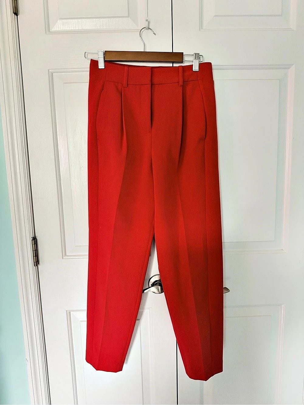 Express Red Pleated Trousers Like New